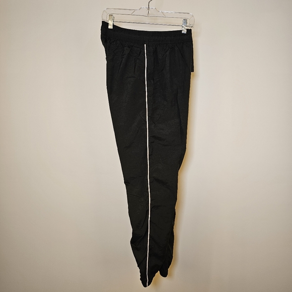 Adidas black with white stripe training joggers lined track pants in size M US - Picture 4 of 9
